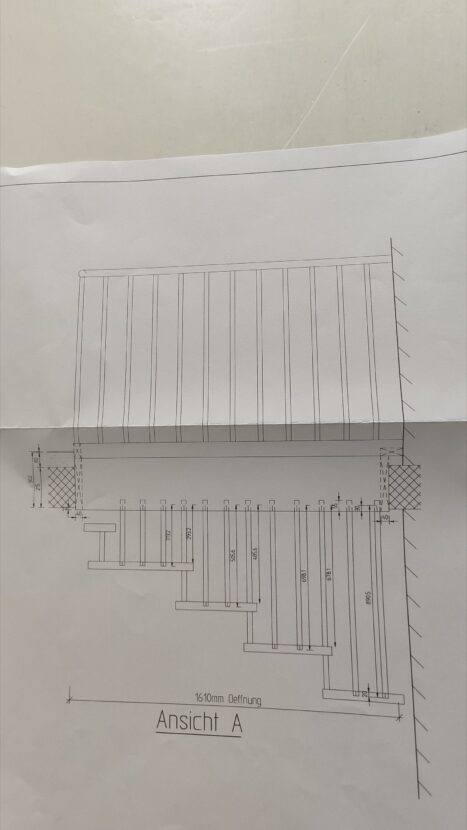 Spindeltreppe Zeichnung Ansicht A 2